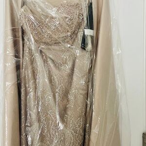 Luxury Terani Couture dress with cape NWT